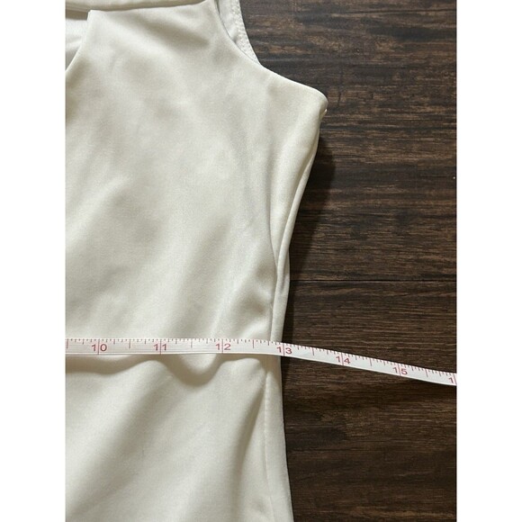 Forever 21 Women's White Halther Bodysuit Size M Pre-Owned - Picture 8 of 12